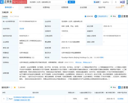 范式智能成立新公司,含集成电路芯片及产品销售业务
